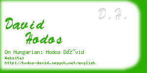 david hodos business card